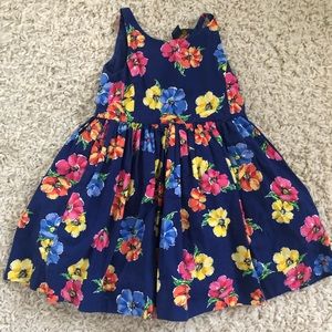 ADORABLE Ralph Lauren polo blue dress with flowers